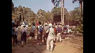 Angkor crowds in Siem Riep, Cambodia